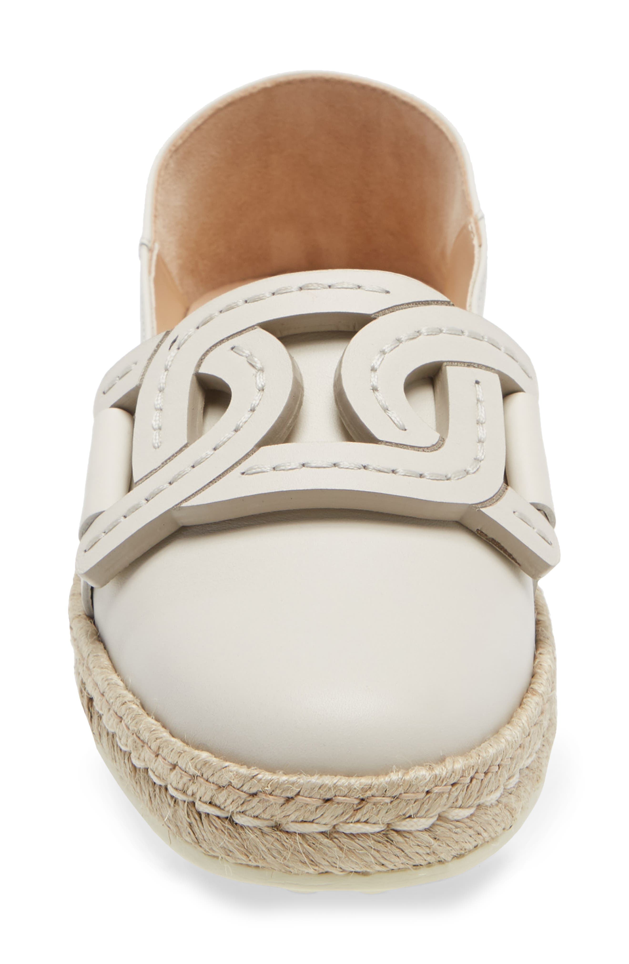 Tod's Kate Chain Detail Convertible Espadrille Flat, Alternate, color, 