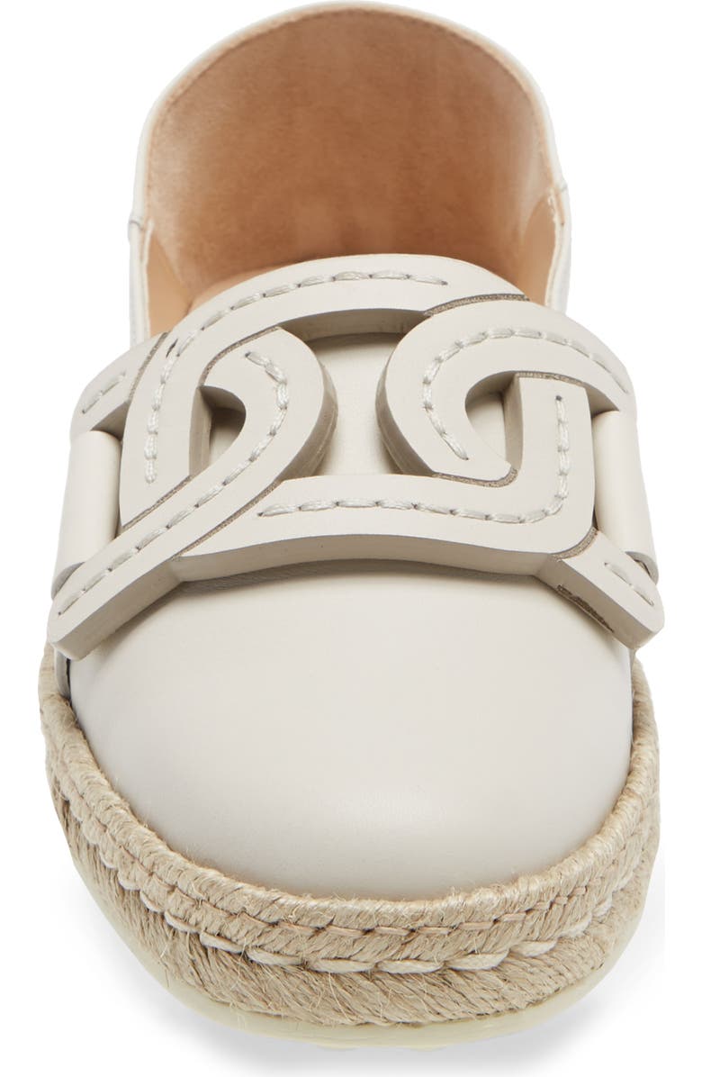 Tod's Kate Chain Detail Convertible Espadrille Flat, Alternate, color,