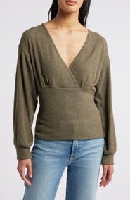 Loveappella Empire Tie Back Rib Top