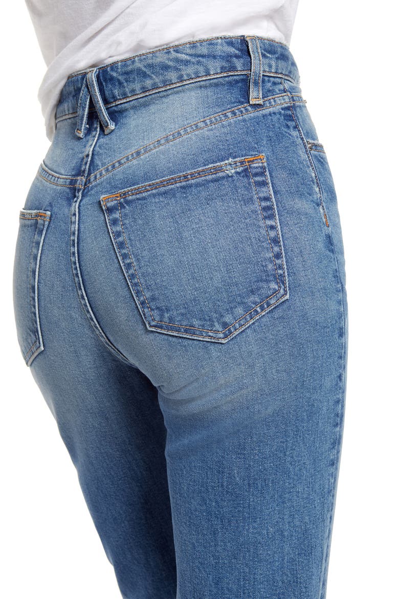 London High Waist Straight Leg Jeans, Alternate, color, BLUE BIRD