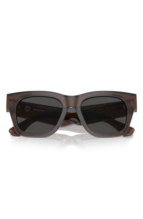 Elevated Check 52mm Square Sunglasses