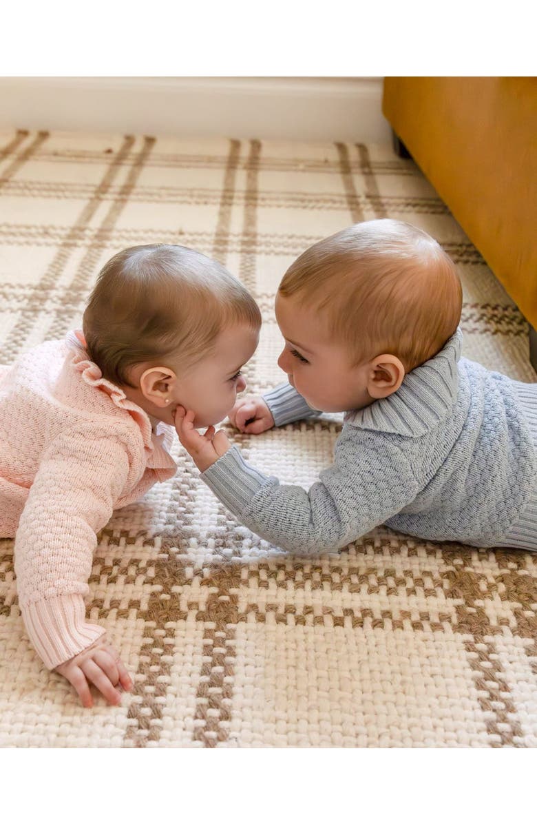 MiniMoi Infant Cotton Knit Cardigan Set, Alternate, color, Baby Blue