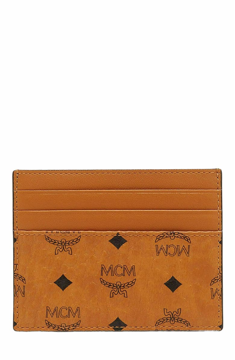 MCM Money Clip Card Case in Visetos Original, Alternate, color, 