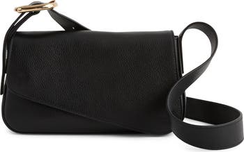 The Sculptural Buckle Leather Crossbody Bag