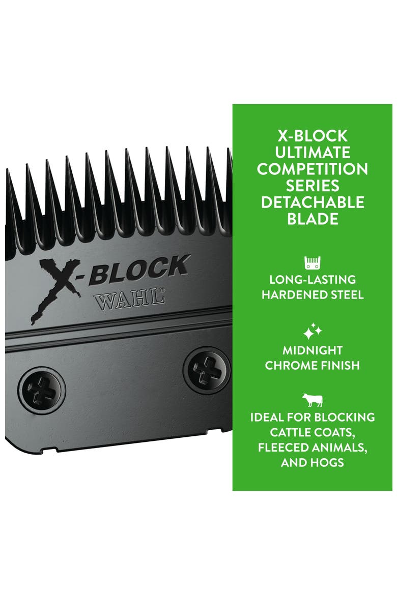 X-block supreme detachable blade for cattle and sheep, Alternate, color, Black