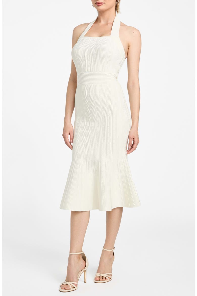 Sofie Halter Strap Sweater Dress, Alternate, color, DOVE WHITE