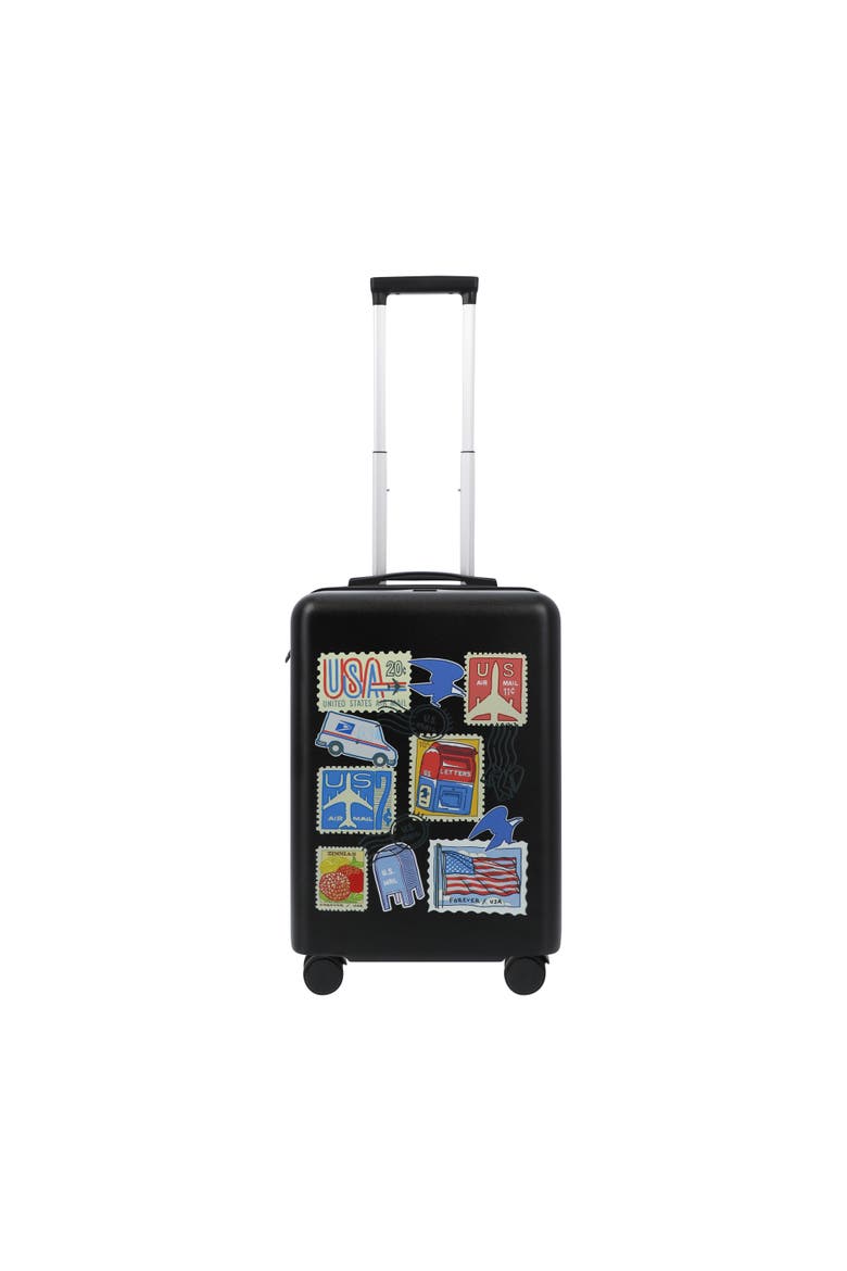 USPS 22.5" CARRY-ON LUGGAGE, Alternate, color, BLACK