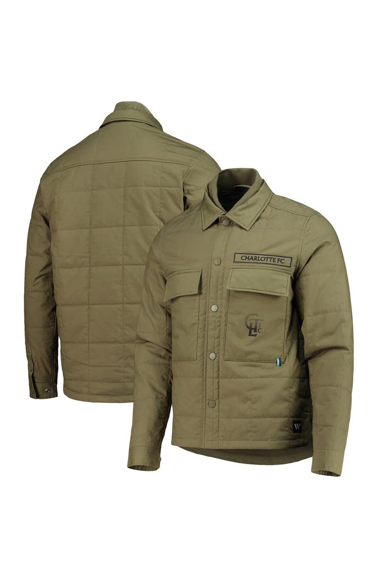 THE WILD COLLECTIVE Men's The Wild Collective Green Charlotte FC Utility Full-Snap Jacket, Main, color, 