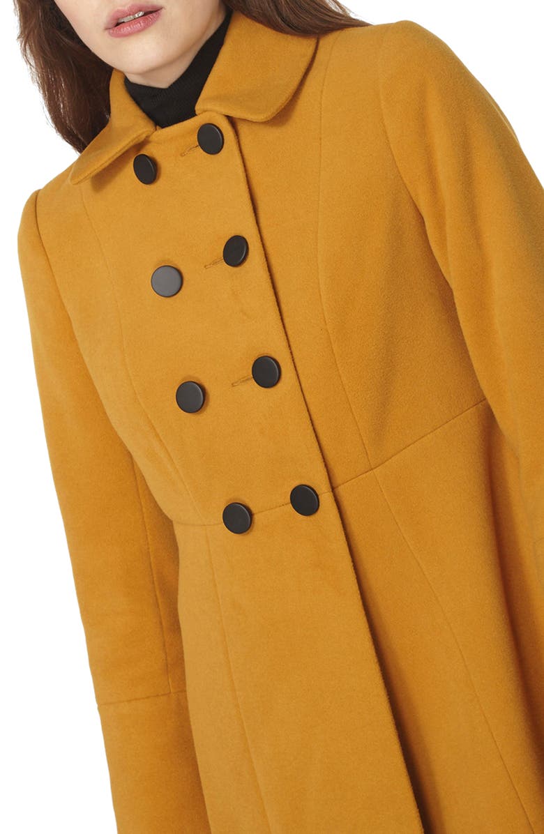 DOROTHY PERKINS Double Breasted Swing Coat, Alternate, color, 