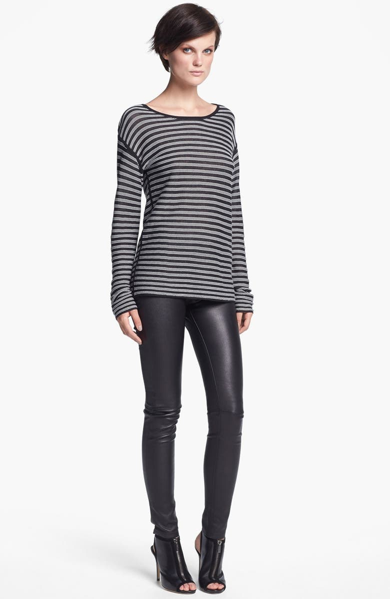 alexanderwang.t T by Alexander Wang Stretch Leather Pants, Alternate, color,