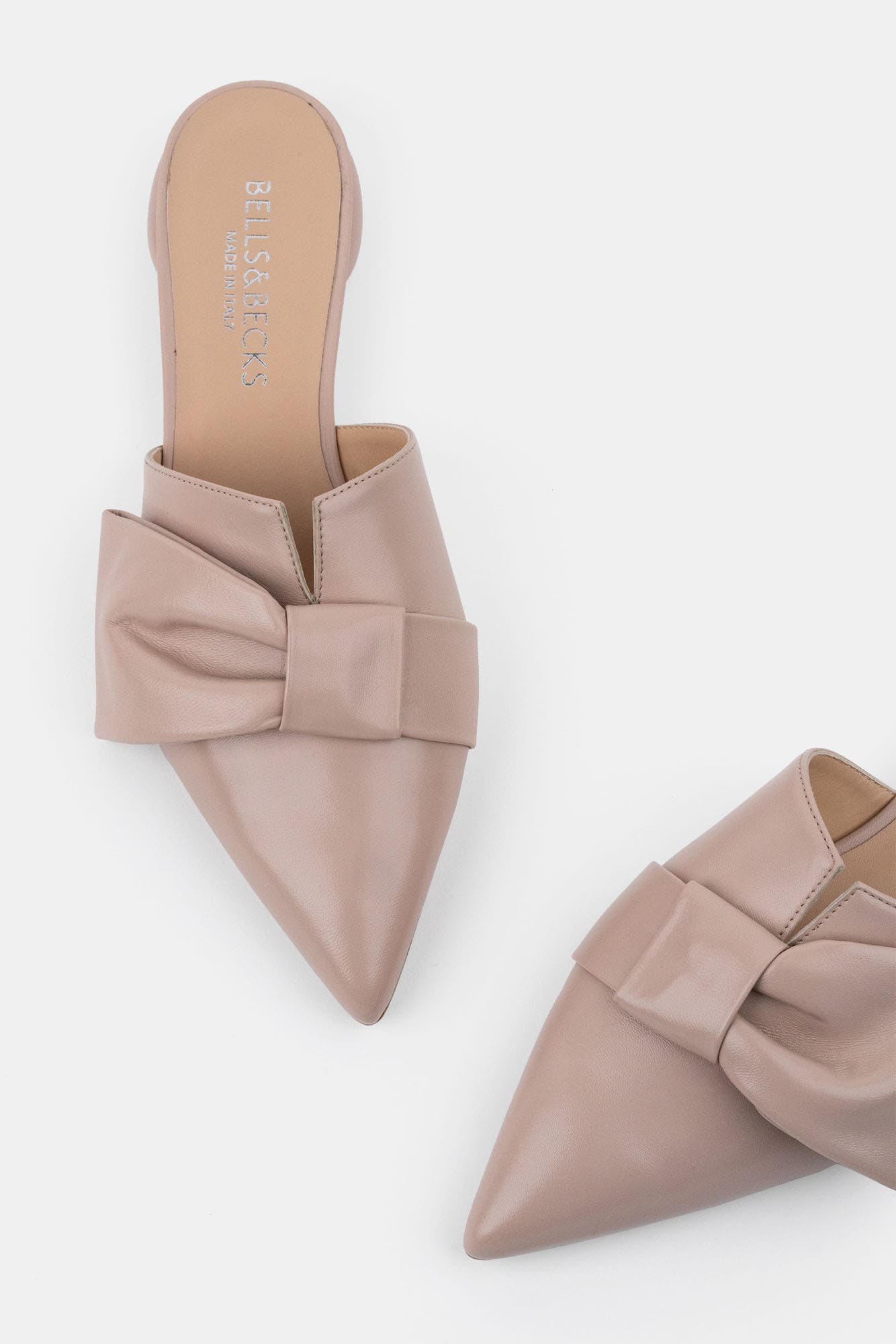 Ana Pointy Toe Mule with Bow, Alternate, color, Blush