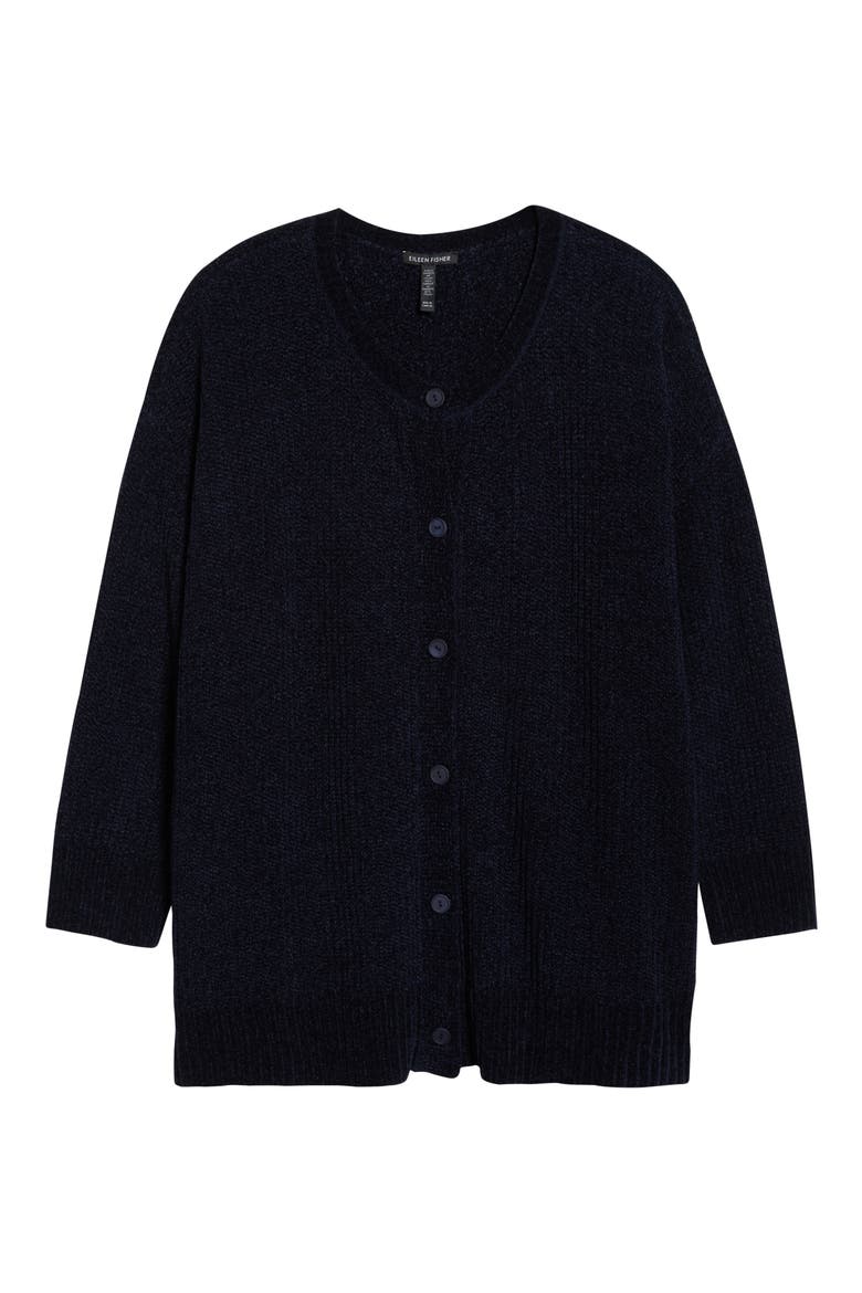 Crewneck Cardigan, Alternate, color, INK
