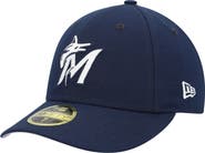 New Era Men's New Era Navy Miami Marlins Oceanside Low Profile 59FIFTY Fitted Hat