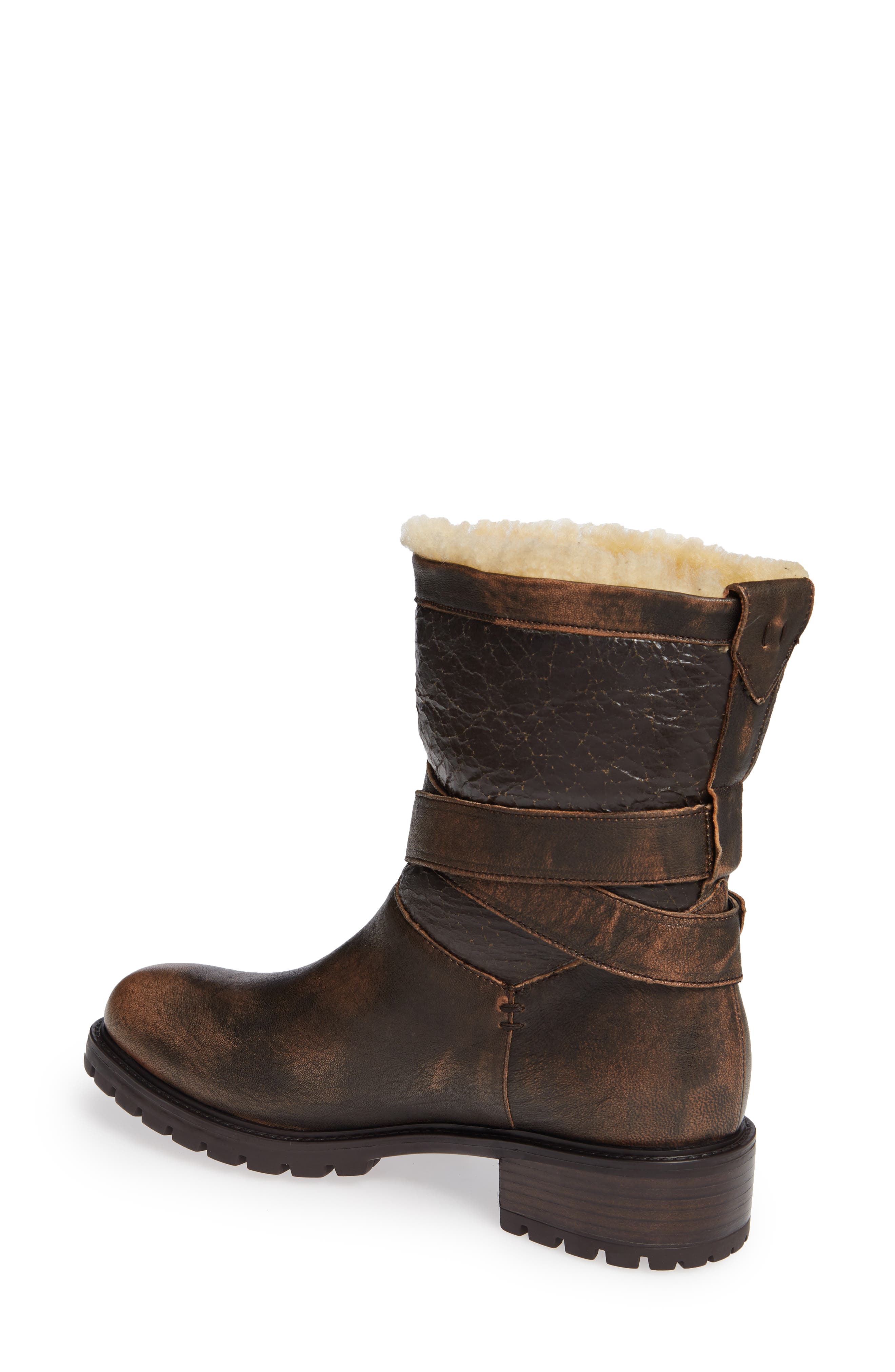 Ross & Snow Emilina Genuine Shearling Lined Weatherproof Bootie, Alternate, color, 