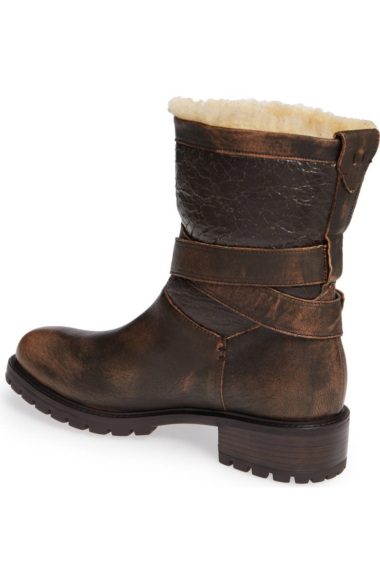 Ross & Snow Emilina Genuine Shearling Lined Weatherproof Bootie, Alternate, color,