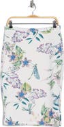 T Tahari Floral Scuba Pencil Skirt