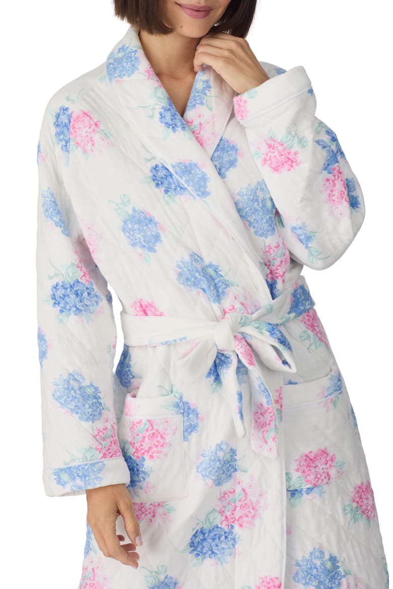 Ballet Quilted Wrap Robe, Alternate, color, WHITE/ FLORAL