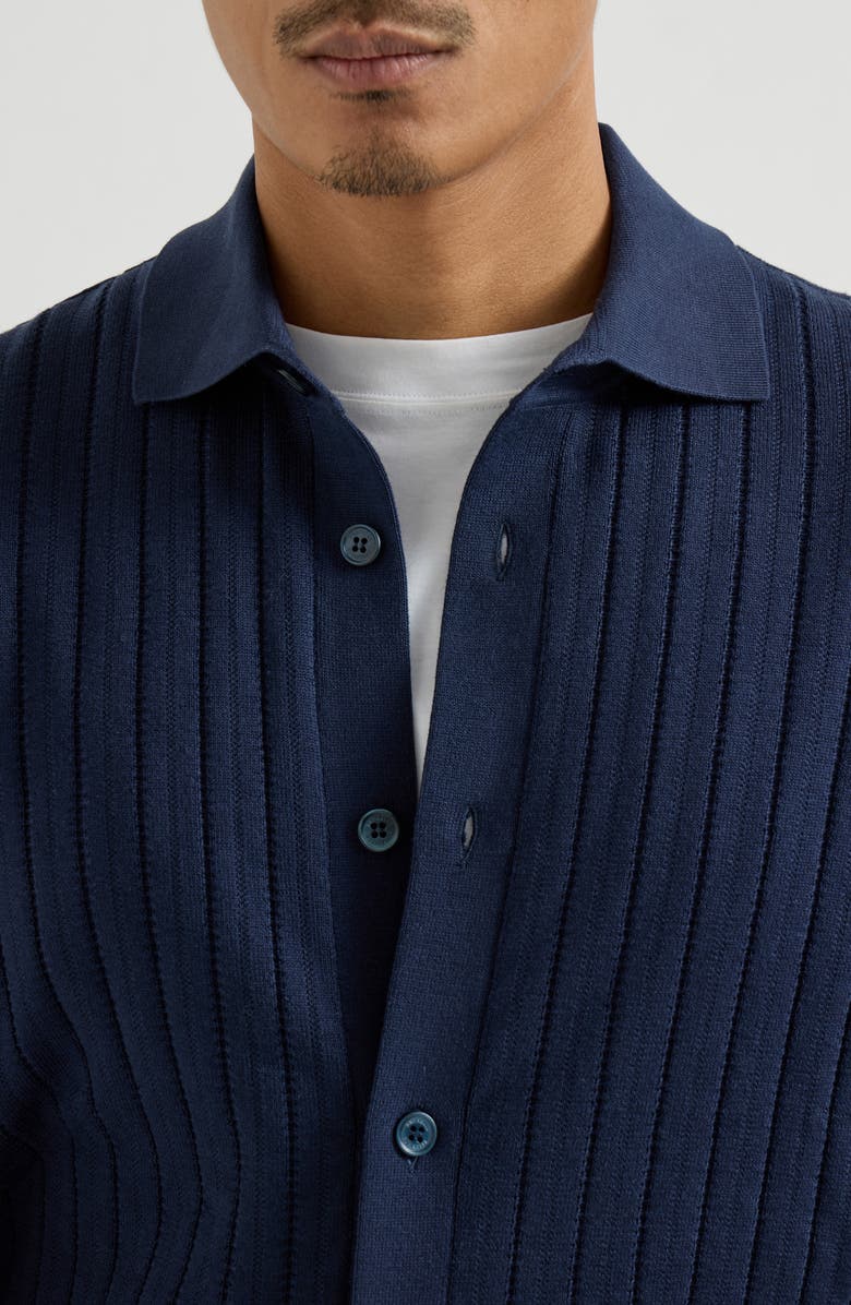 Brunello Cucinelli Knit shirt, Alternate, color, Navy Blue