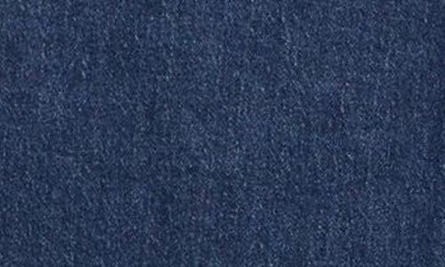 Shop Mango Catherin Raw Hem High Waist Wide Leg Culotte Jeans In Dark Blue