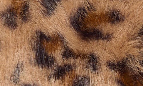 Steve Madden Faux Leather Gloves With Faux Fur Cuffs In Brown