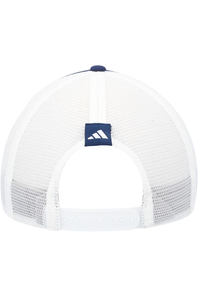 Men's adidas Navy Georgia Tech Yellow Jackets Phrase Foam Front Trucker Adjustable Hat, Alternate, color, Navy