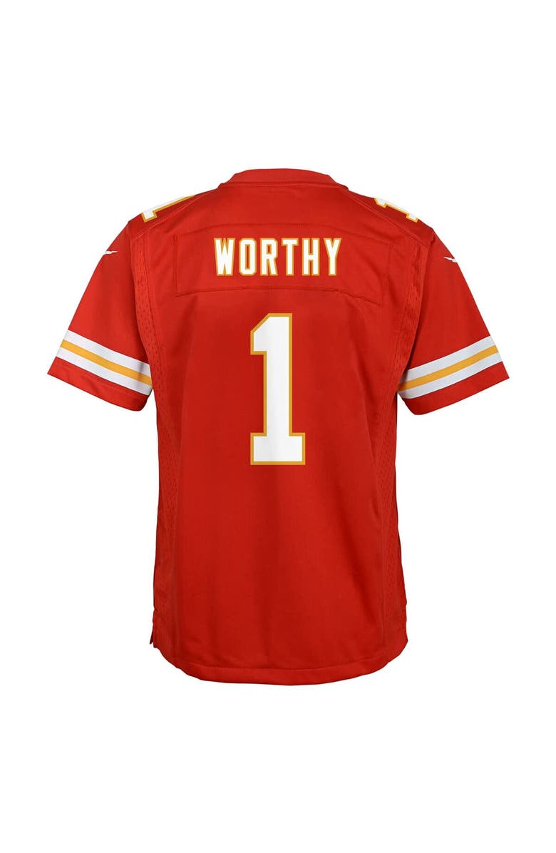 Nike Youth Nike Xavier Worthy Red Kansas City Chiefs Team Game Jersey, Alternate, color, Red
