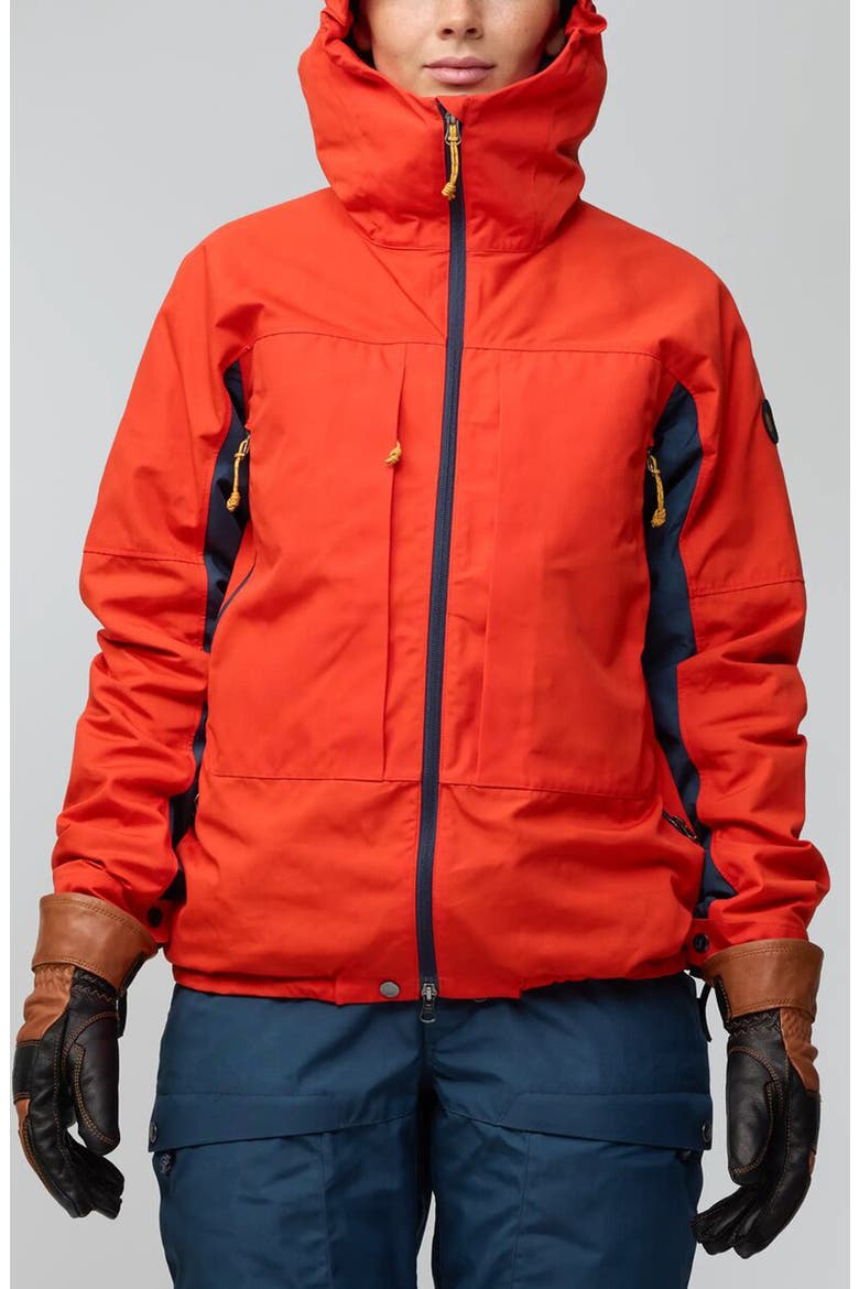 Bergtagen G-1000 Water Resistant Hooded Jacket, Alternate, color, FLAME ORANGE-MOUNTAIN BLUE