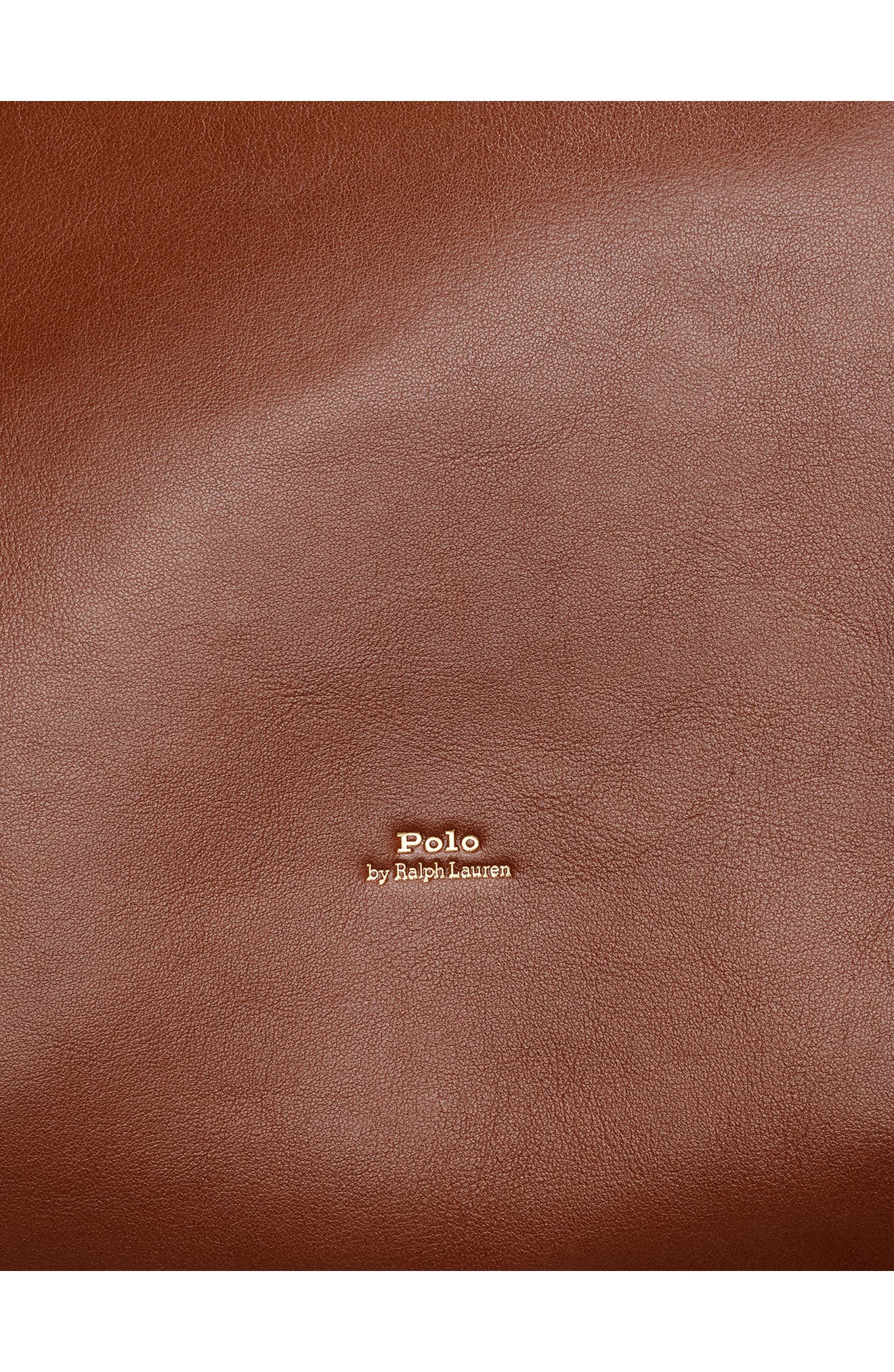 Polo Ralph Lauren Calfskin Leather Tote Bag, Alternate, color, Brown