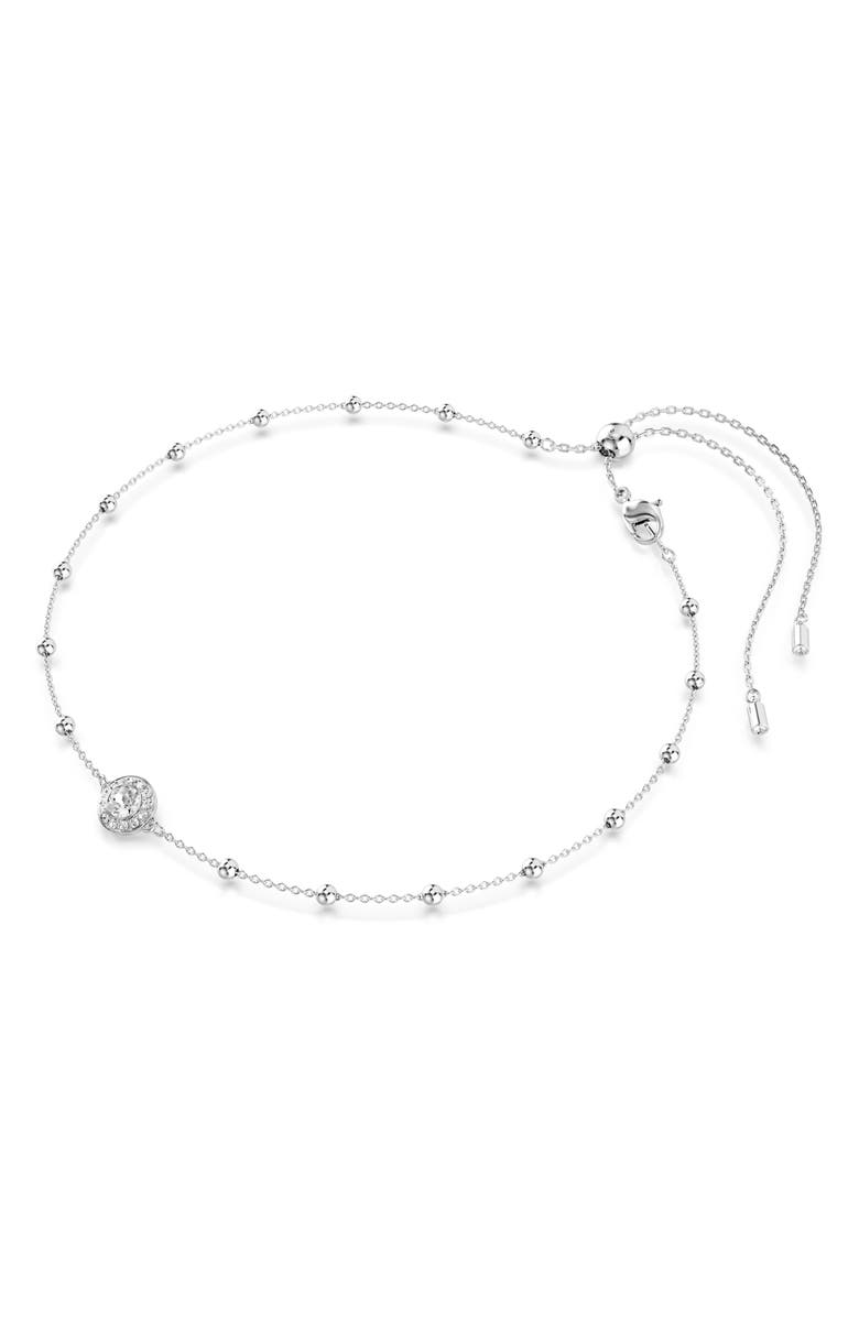 Swarovski Una Double Sided Necklace, Alternate, color, White/ Silver