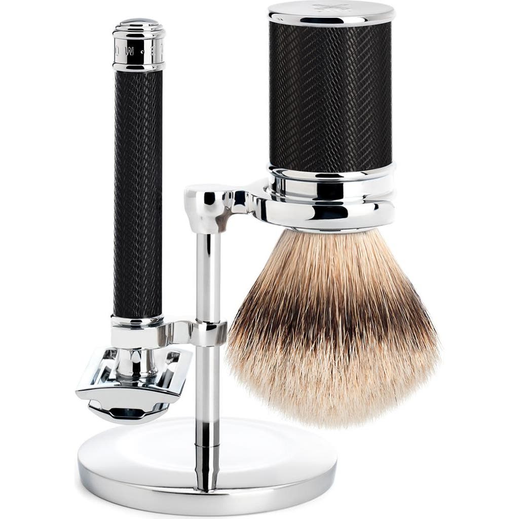 Mühle Black/chrome Silvertip Badger / Safety Razor (closed Comb) Shaving Set