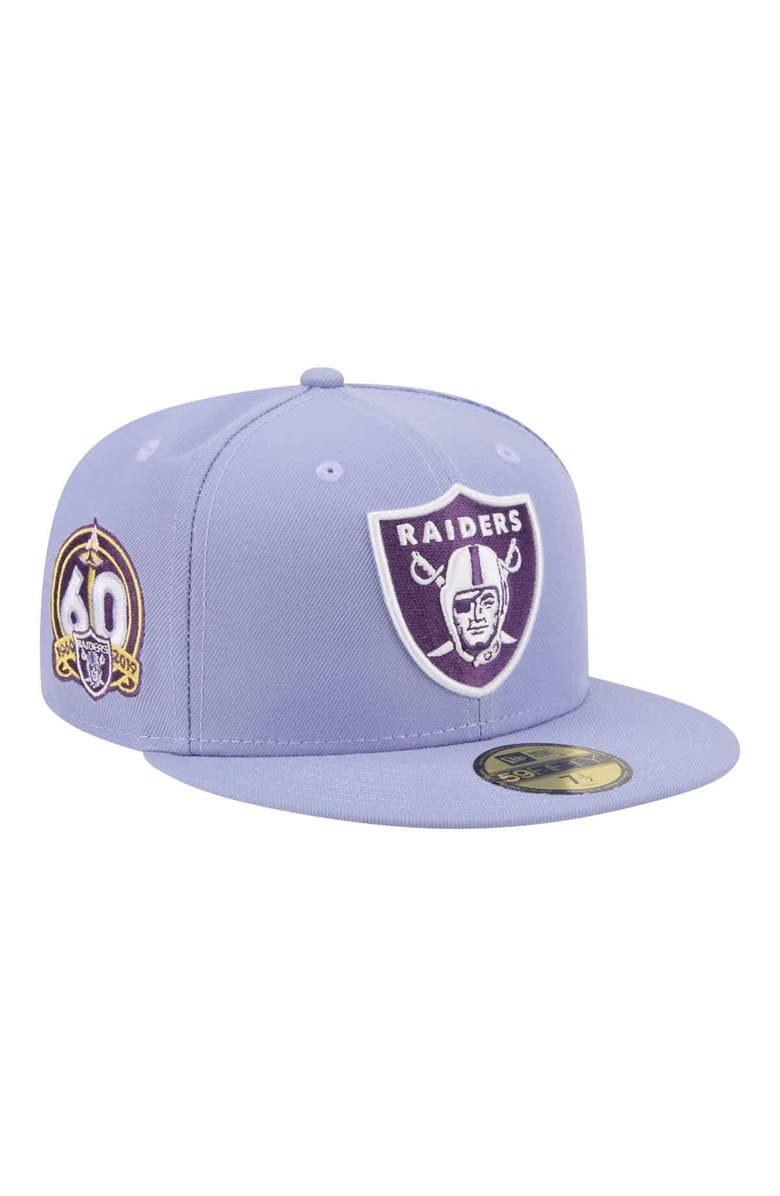 New Era Men's New Era Light Purple Las Vegas Raiders Lavender Bloom 59FIFTY Fitted Hat, Main, color, Light Purple