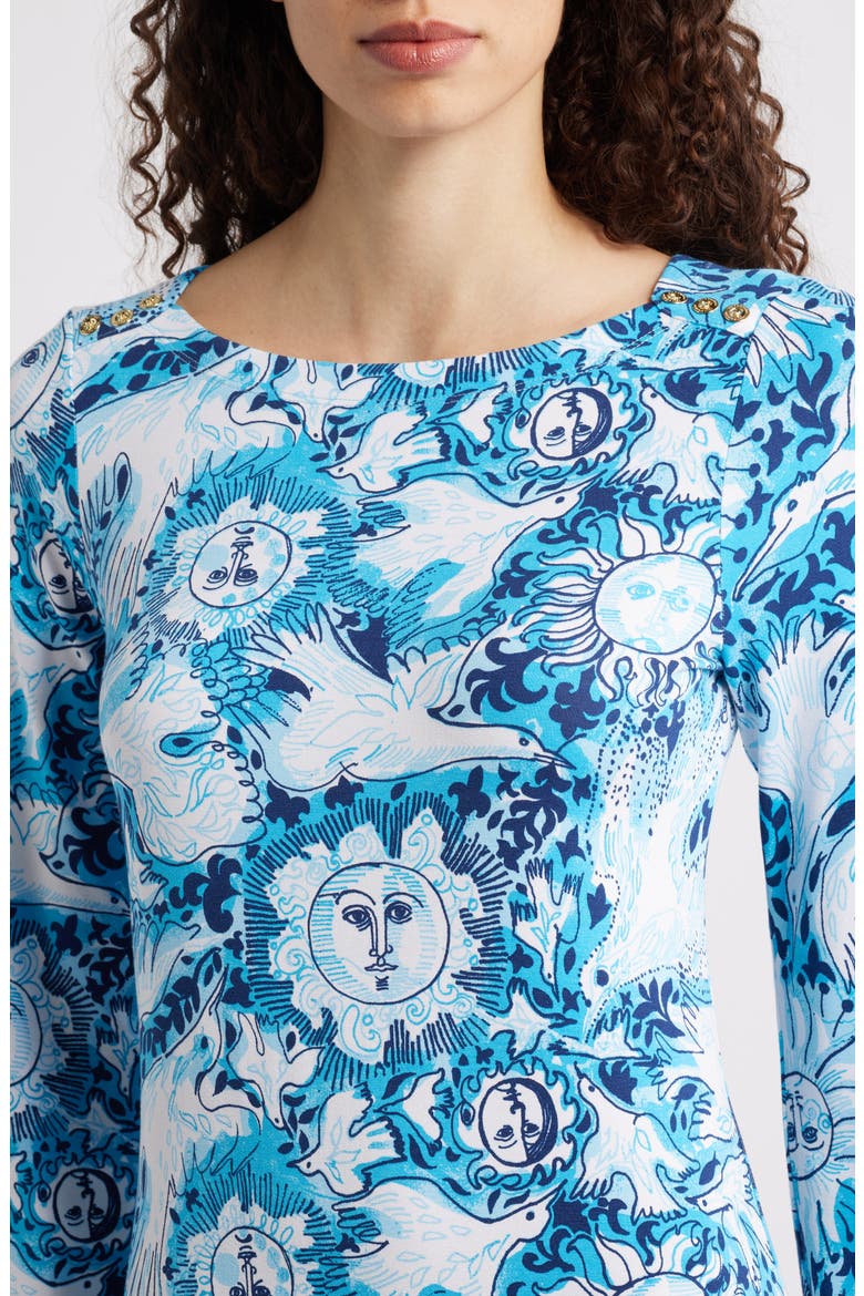 Breena Seagull Print Maxi Dress, Alternate, color, BELLEVUE BLUE LILLY GULLS