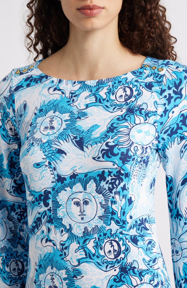 Lilly Pulitzer<sup>®</sup> Breena Seagull Print Maxi Dress, Alternate, color, 