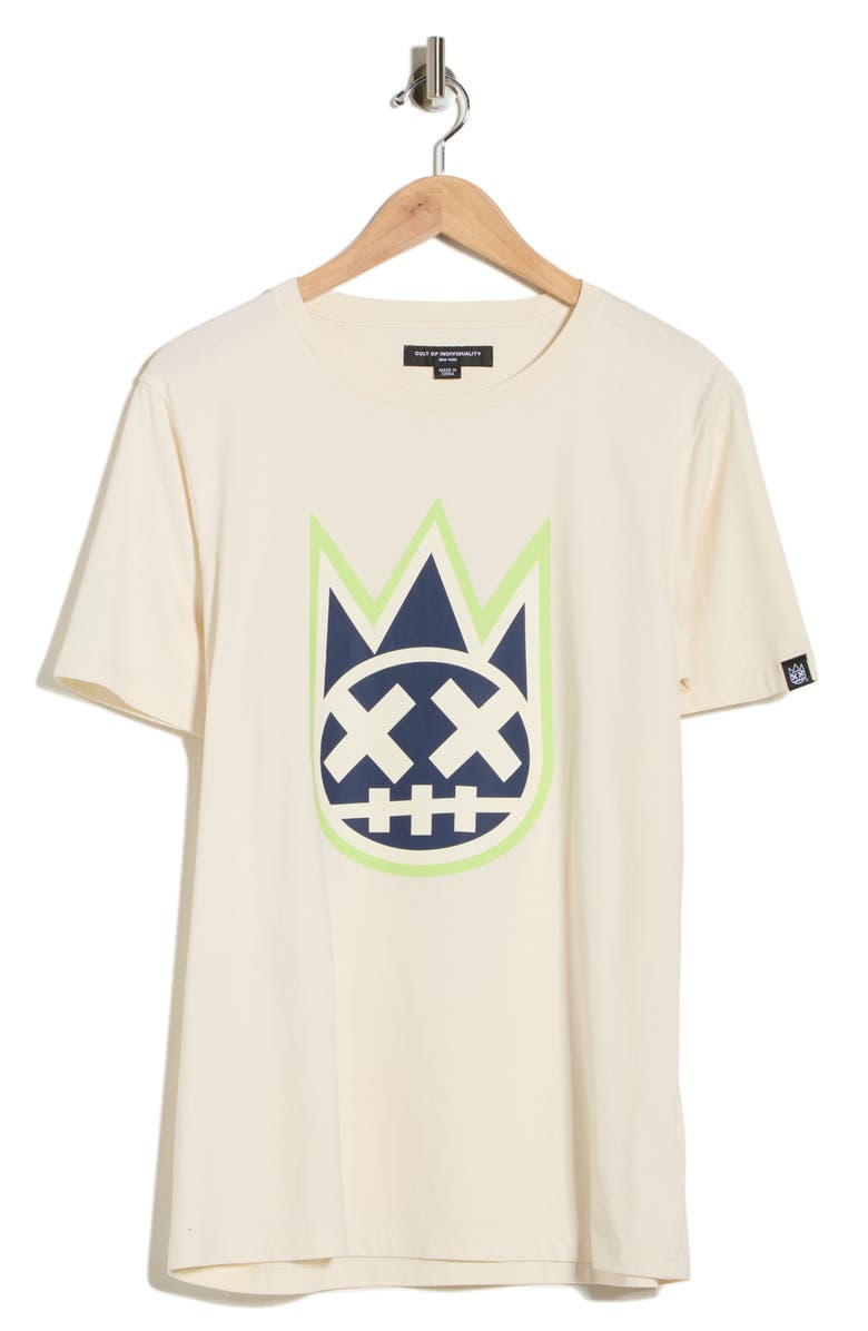 Cult of Individuality Crewneck Logo Tee, Main, color, Winter White