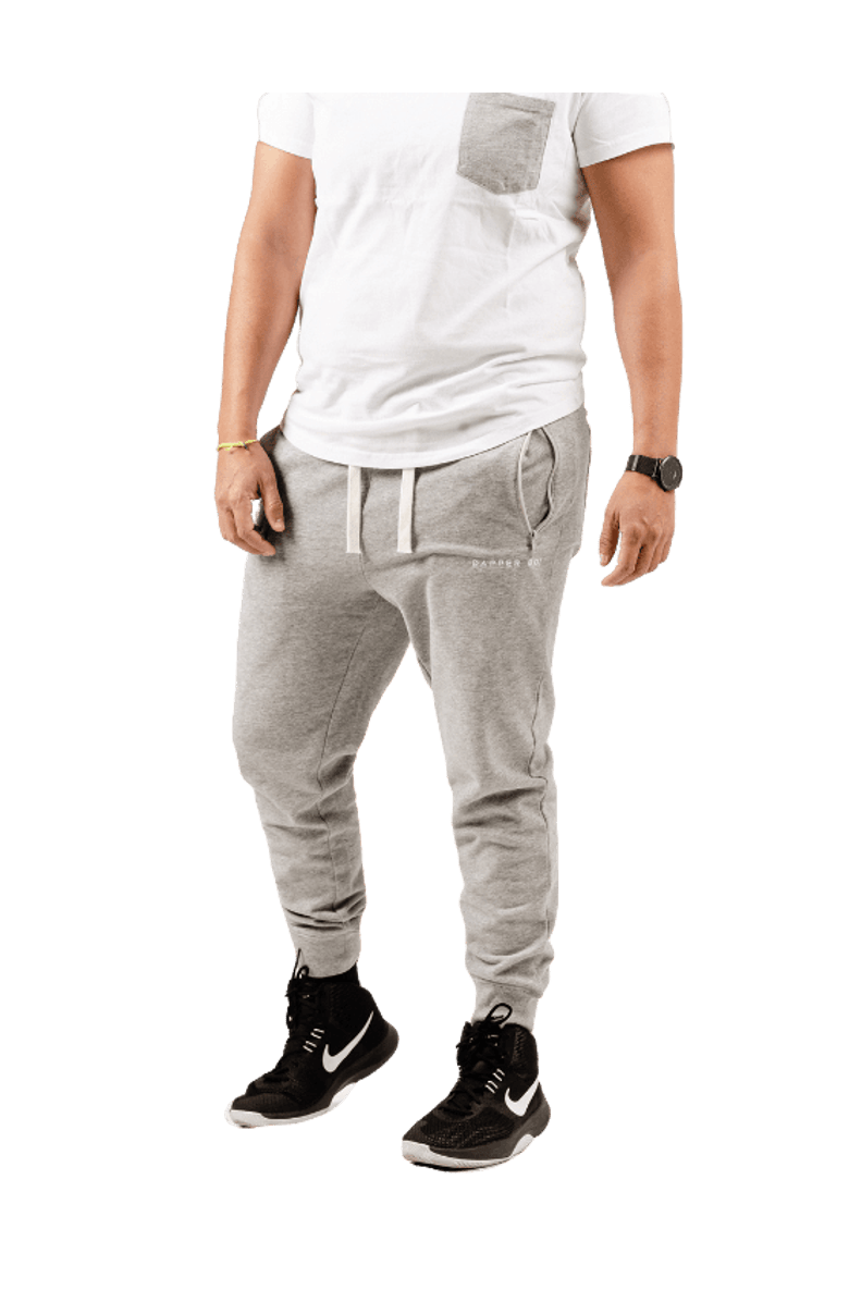 Dapper Boi Grey Melange DB Joggers, Main, color, 