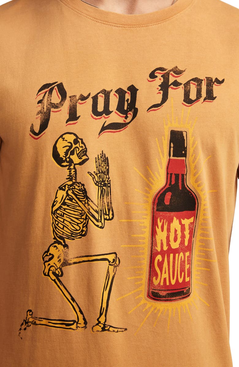 Lucky Brand Pray for Hot Sauce Cotton Graphic T-Shirt, Alternate, color,