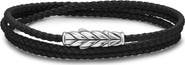 David Yurman Sterling Silver Leather Bracelet