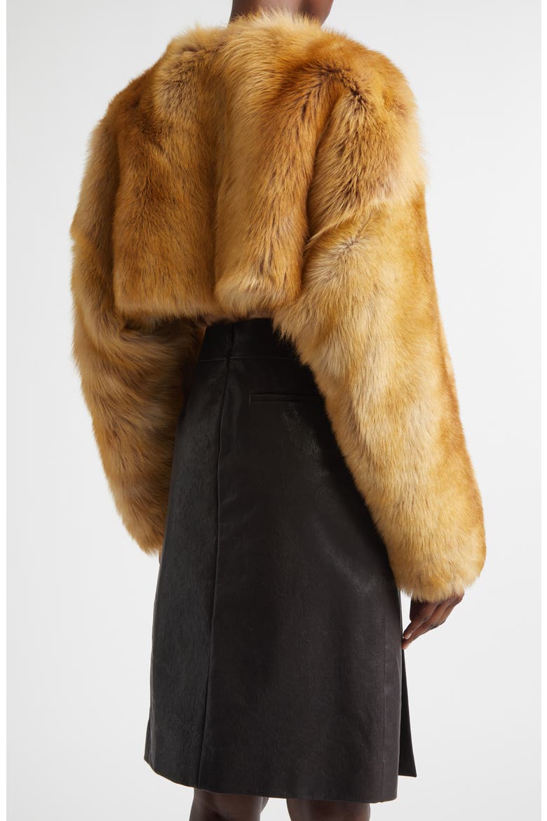 Genuine Shearling Bolero, Alternate, color, GOLD FOX