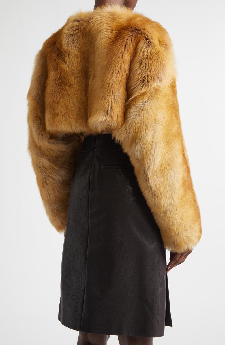 FERRAGAMO Genuine Shearling Bolero, Alternate, color, Gold Fox