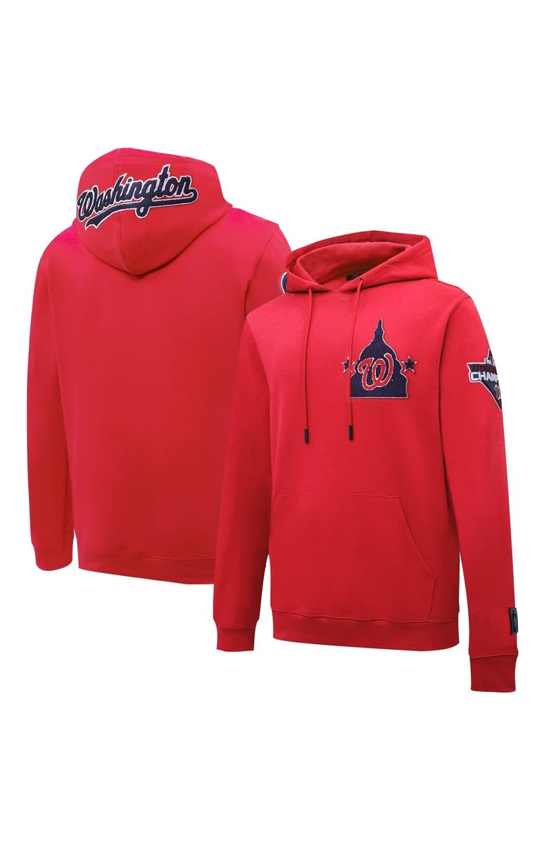 PRO STANDARD Men's Red Washington Nationals Pro Standard Logo Pullover Hoodie, Alternate, color, Red
