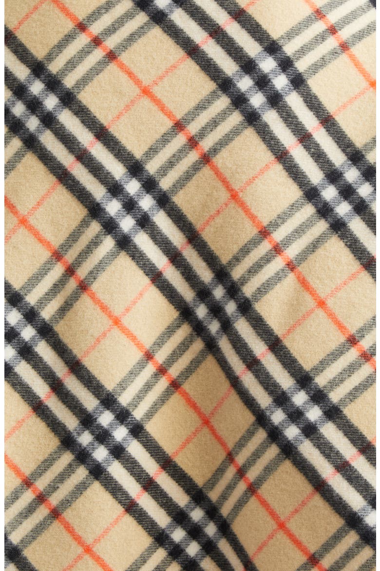 Medium Check Wool & Cashmere Cape, Alternate, color, SAND