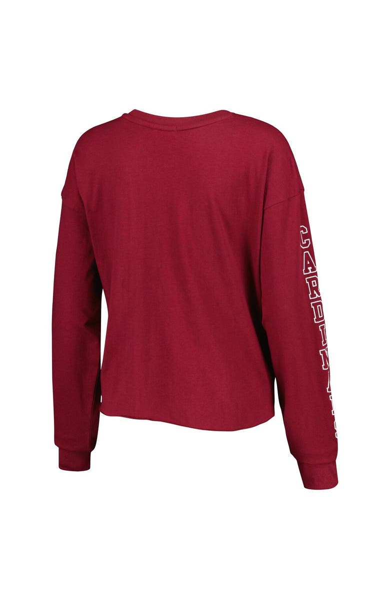'47 Women's '47 Cardinal Arizona Cardinals Skyler Parkway Cropped Long Sleeve T-Shirt, Alternate, color, Cardinal
