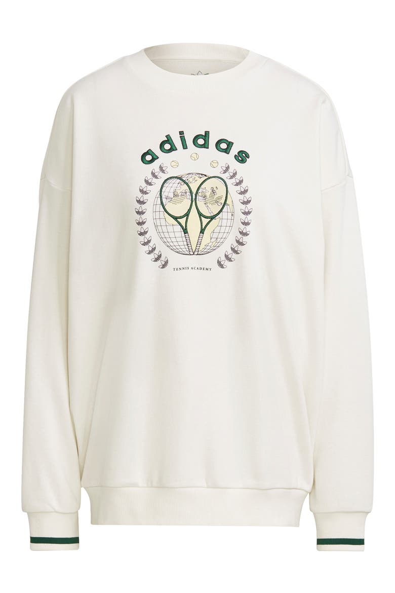 Tennis Graphic Sweatshirt, Alternate, color, OFF WHITE