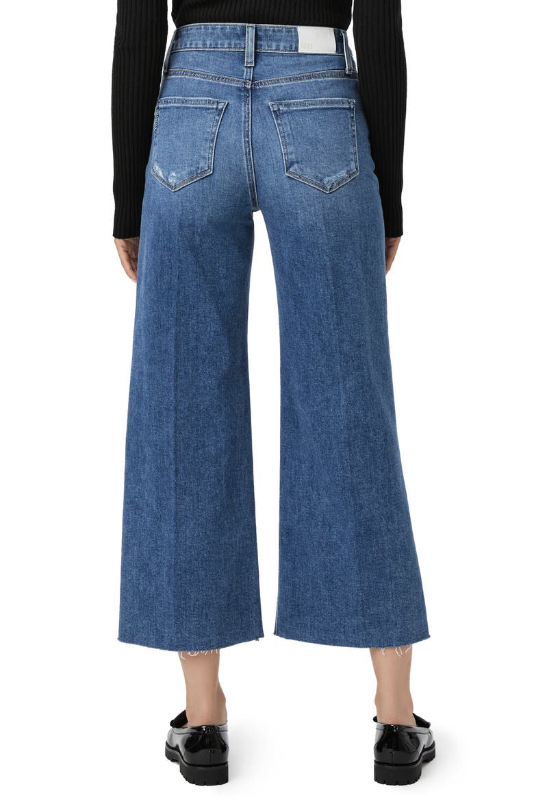 Anessa Raw Hem High Waist Ankle Wide Leg Jeans, Alternate, color, ROCKSHODIT