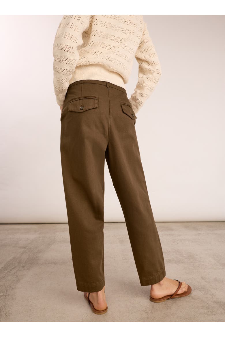 Paola Mid-Rise Ankle Grazer Chino, Alternate, color, Milk Chocolate