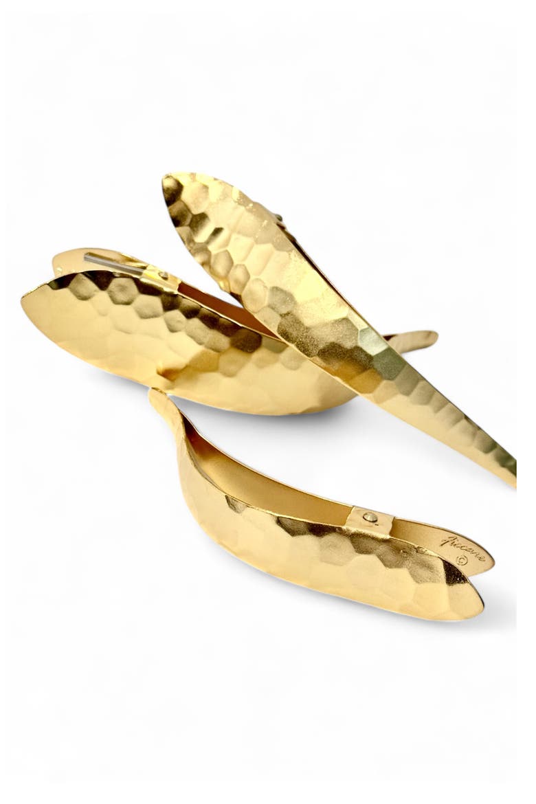 Maximas Ice Hammered Hair Clip, Alternate, color, GOLD HAMMERED