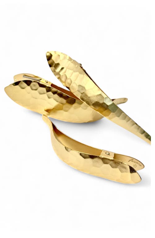 Ficcare Maximas Ice Hammered Hair Clip In Gold Hammered