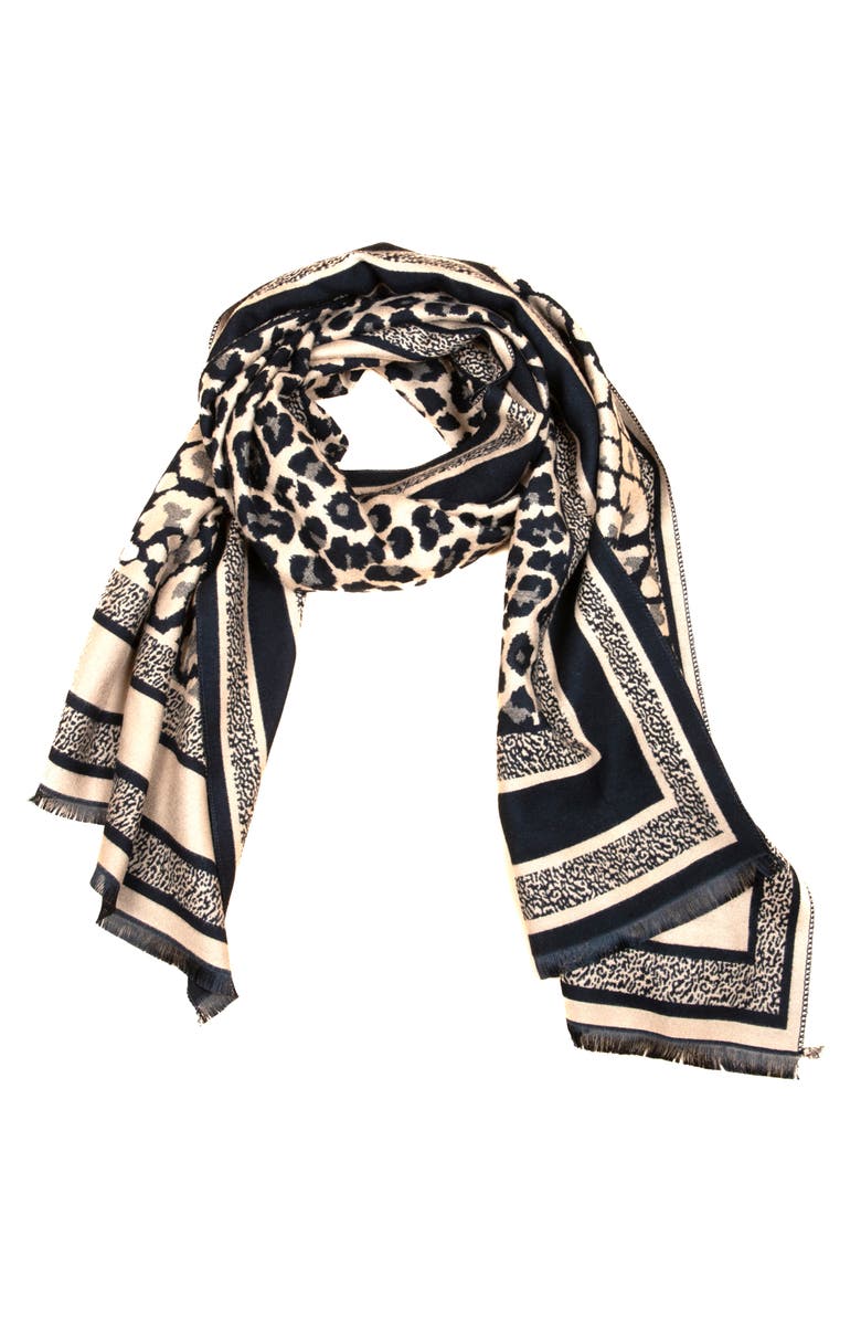 SAACHI Reversible Scarf, Alternate, color, Black