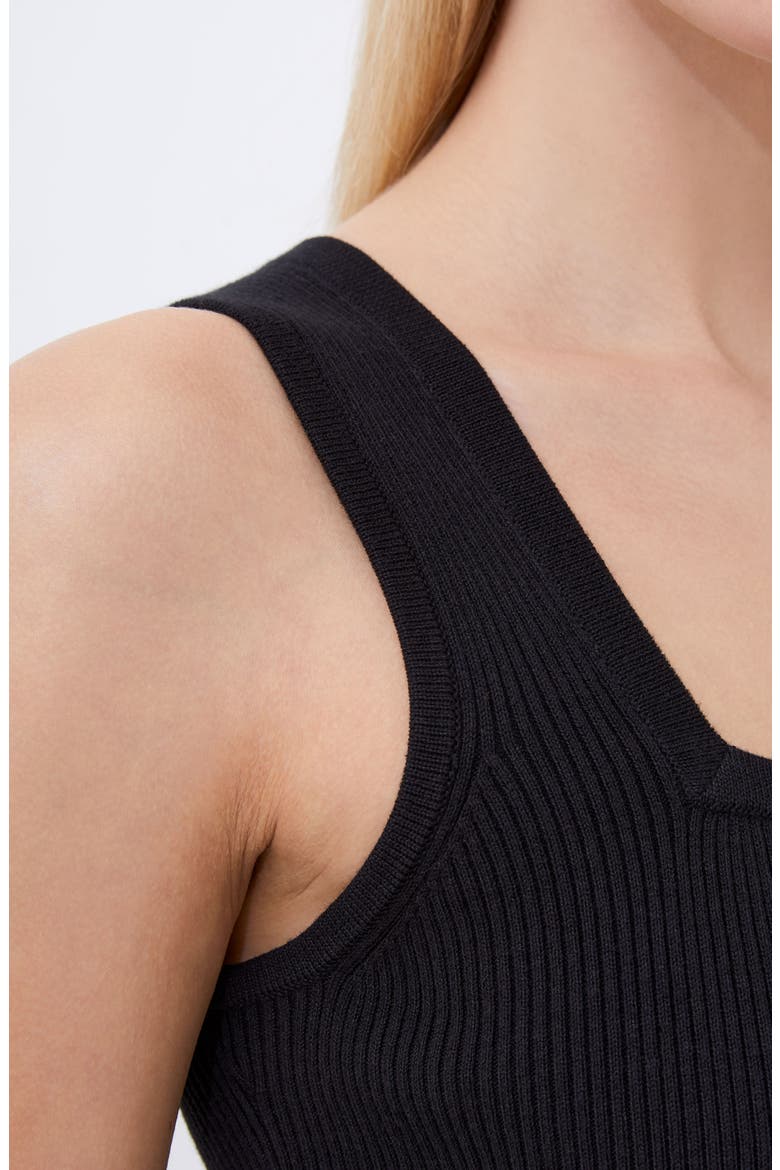 Mozza Sleeveless Rib Midi Sweater Dress, Alternate, color, 02-BLACK