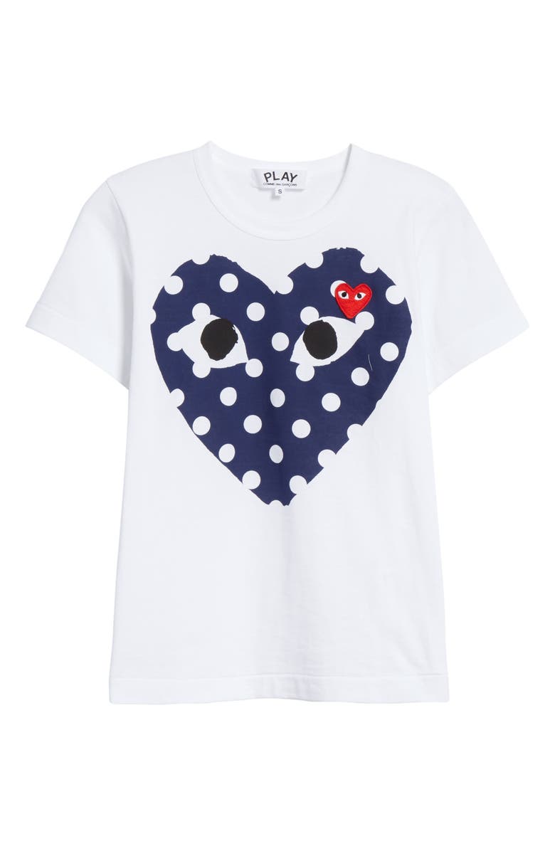 Comme des Garçons PLAY Polka Dot Tee, Alternate, color, 